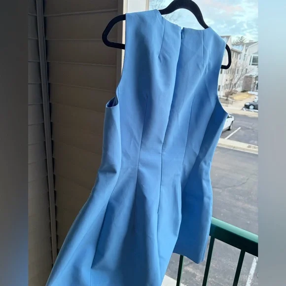 🆕🦋 Gianni Bini Blue Mini Dress Cocktail Party Size 0,10 Casual Party Modern - Picture 6 of 15
